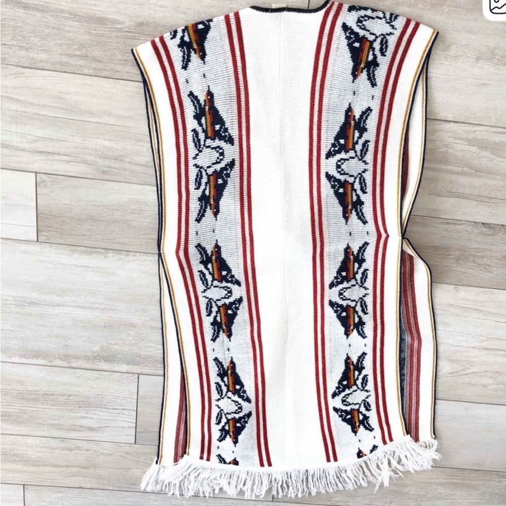 Long Knit Vintage BOHO Duster - Picture 3 of 3